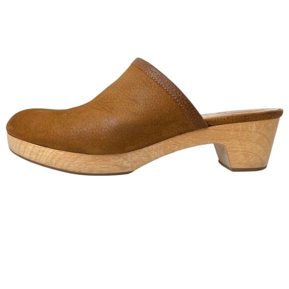 MADEWELL The Ruby Clogs in Suede and Wooden Block Heels in Tan Women's Size 6.5 - Picture 6 of 13